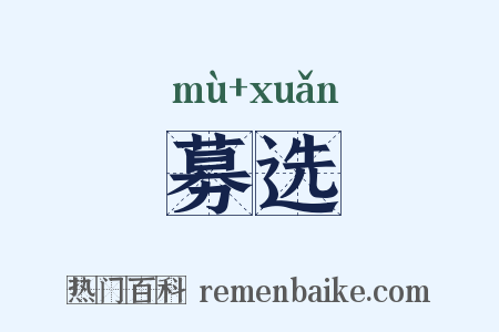 募选是什么意思的图片